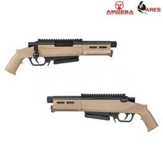 Ares Amoeba Stubby Tan AS03 Sawn Off Striker Sniper Rifle Shotgun